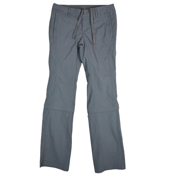 REI Stone Gray Outdoor Hiking Pants Women’s 4 Utility Travel Convertible Zip Off - Picture 1 of 9